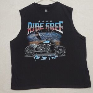 Celebrate Patriotic Men's Tank Top Size XL Black Sleeveless Casual Muscle Shirt